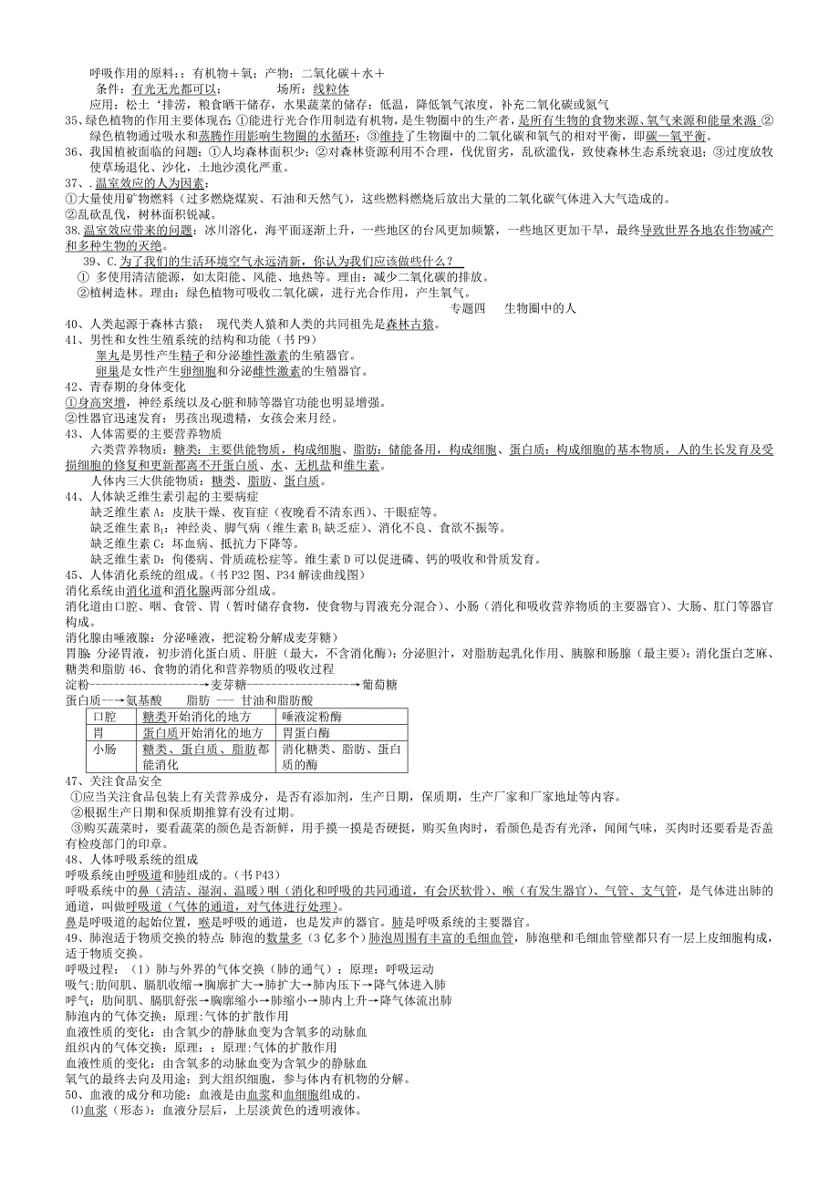 (完整版)初中生物会考复习提纲(鲁教版)标注_第3页