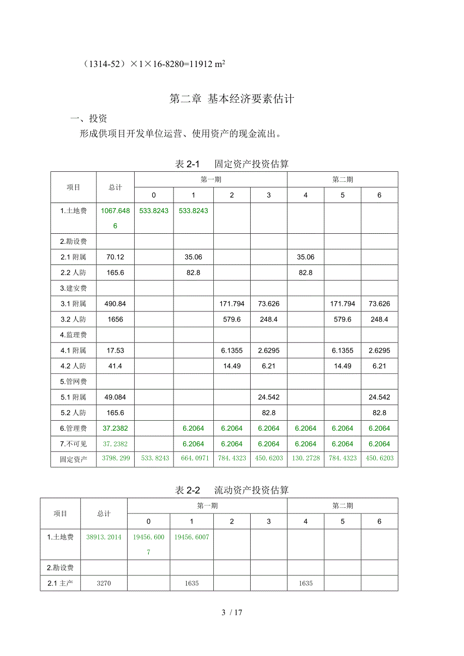 开发项目经济评价课程设计_第3页