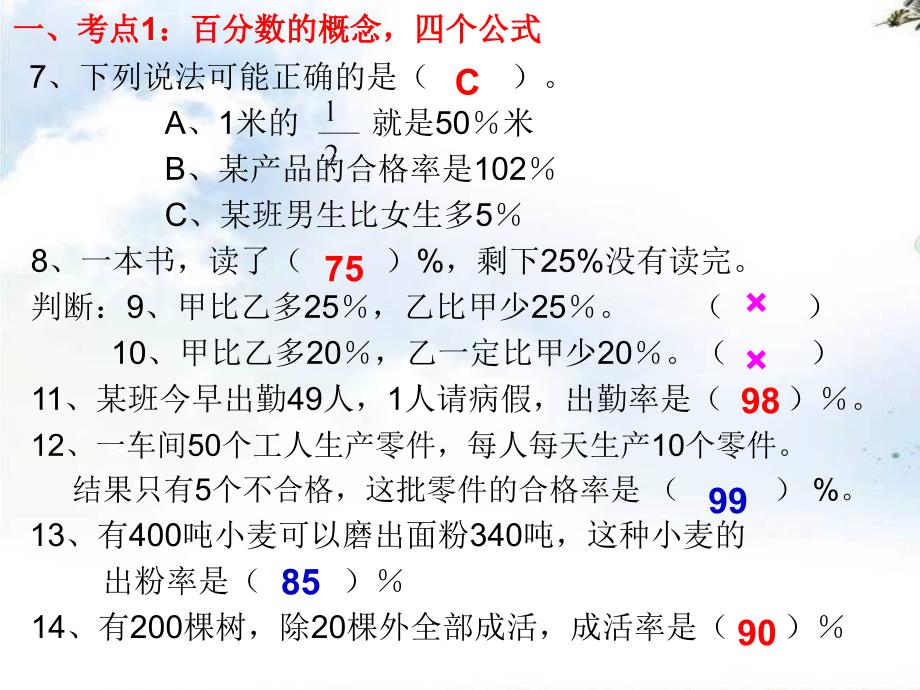 (北师大版)六年级上册数学_第二单元_百分数的应用_常考题型练习_第3页