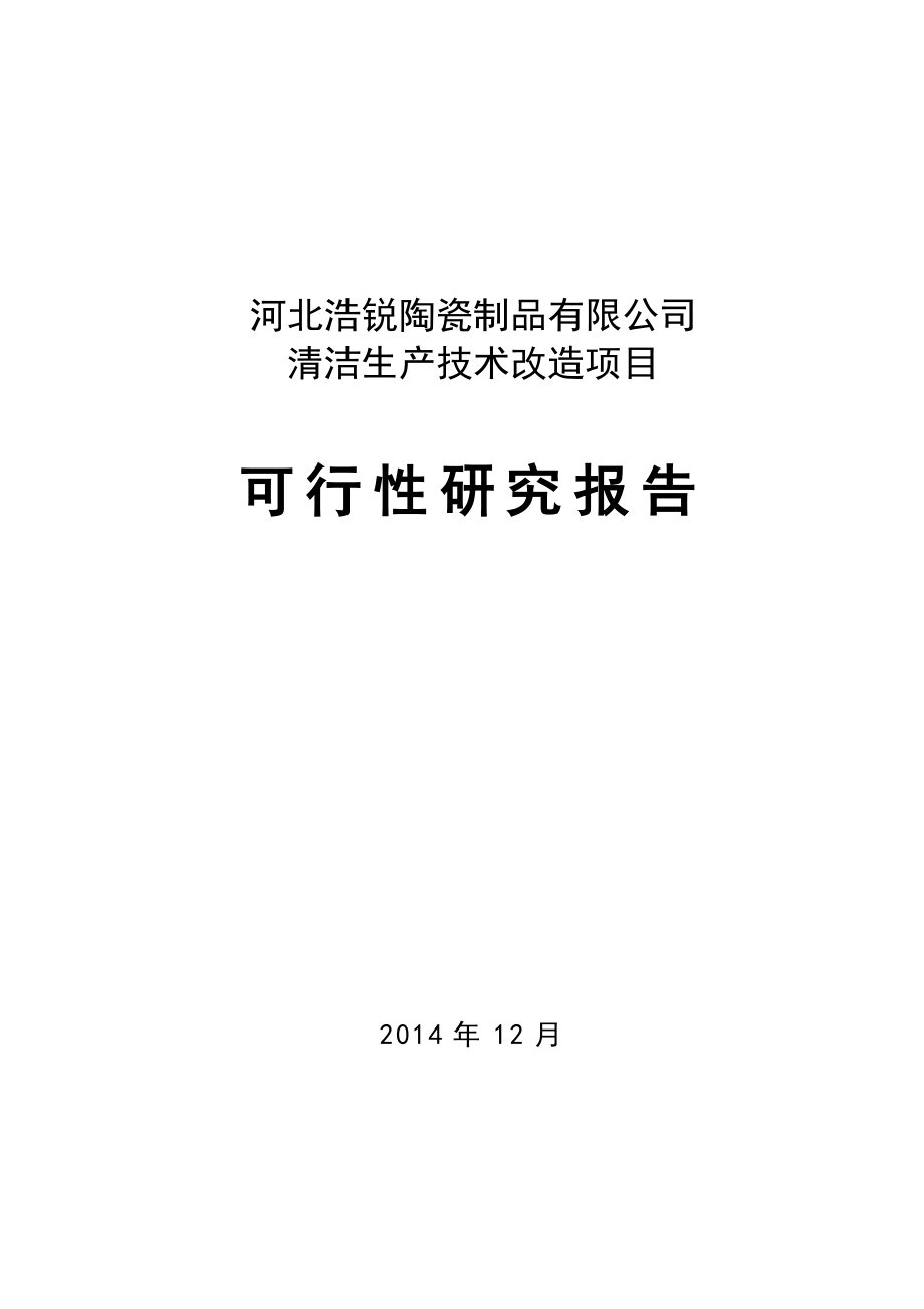 清洁生产技术改造项目(初稿)(1)_第1页