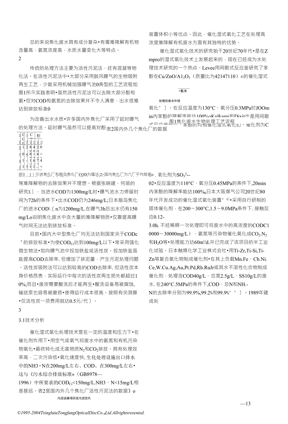 催化湿式氧化法处理焦化废水的分析_第2页