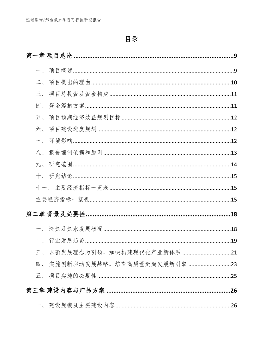 邢台氨水项目可行性研究报告（参考范文）_第2页