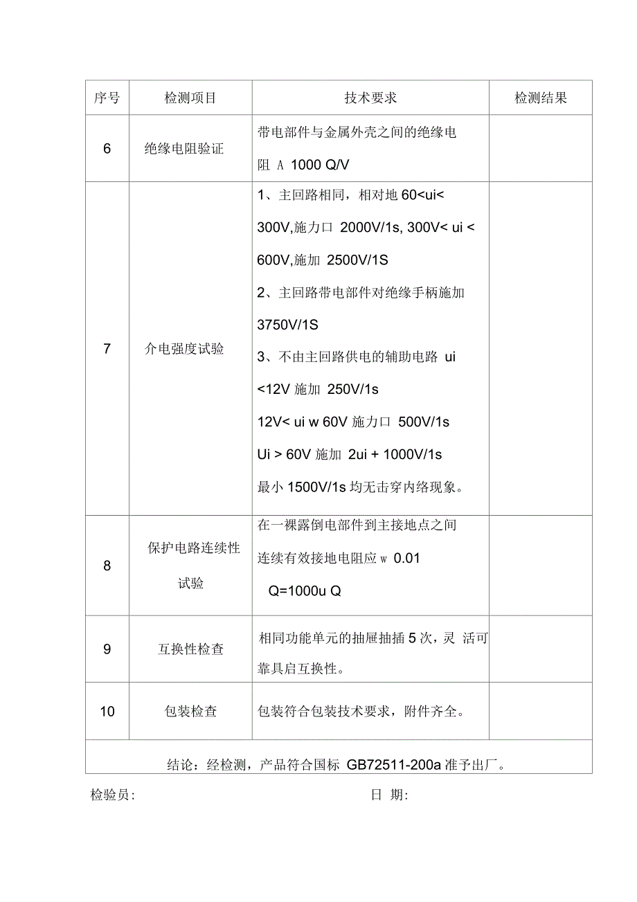 控制柜检验报告_第4页