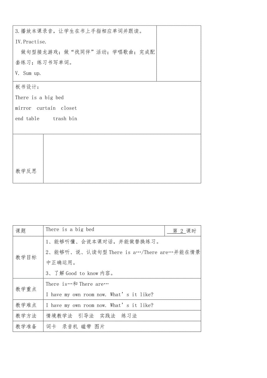 人教版五年级英语上册教案Unit-5-单元教案-5.doc_第3页