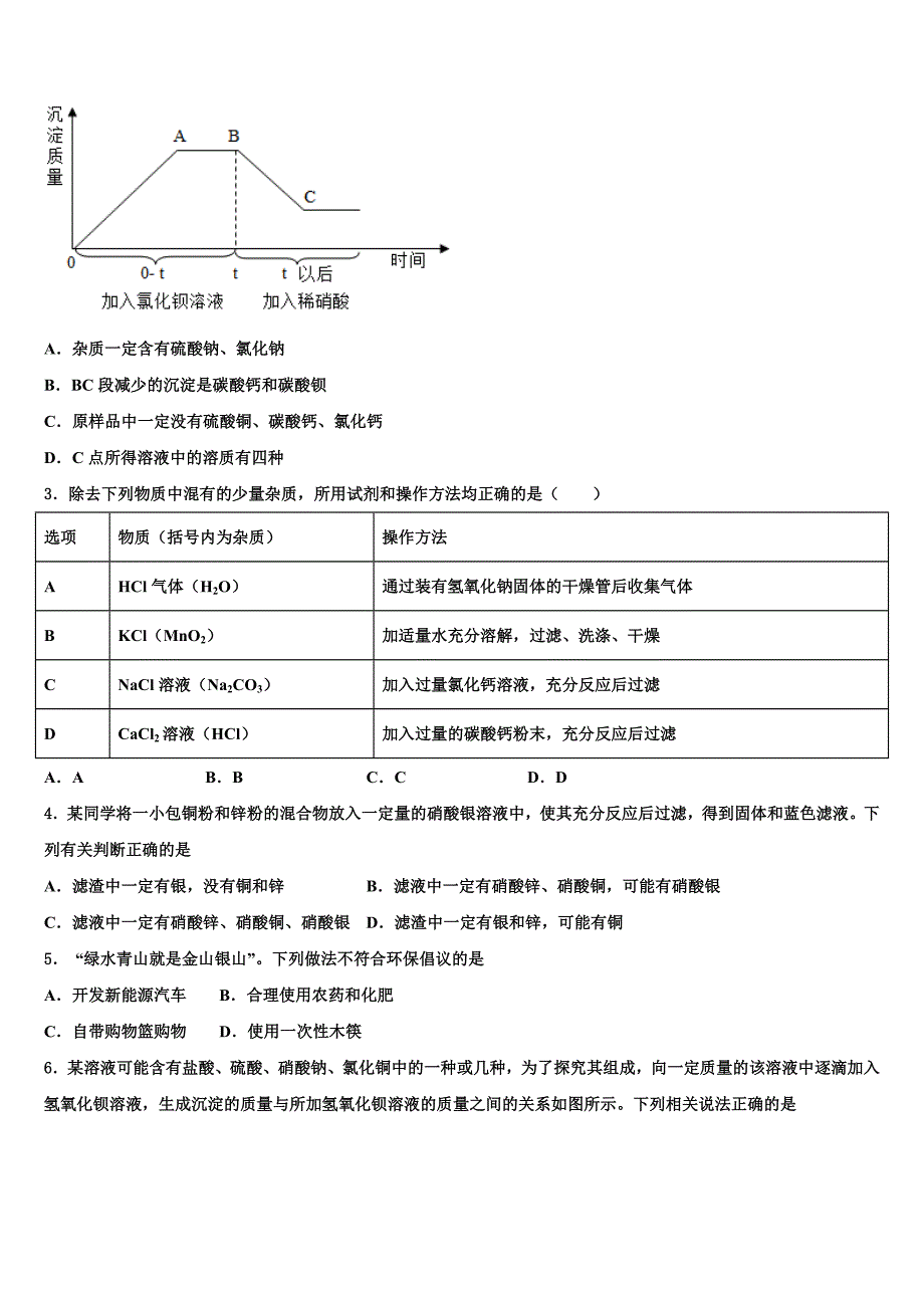 广东省佛山市顺德区碧桂园校2023年中考化学押题卷（含答案解析）.doc_第2页