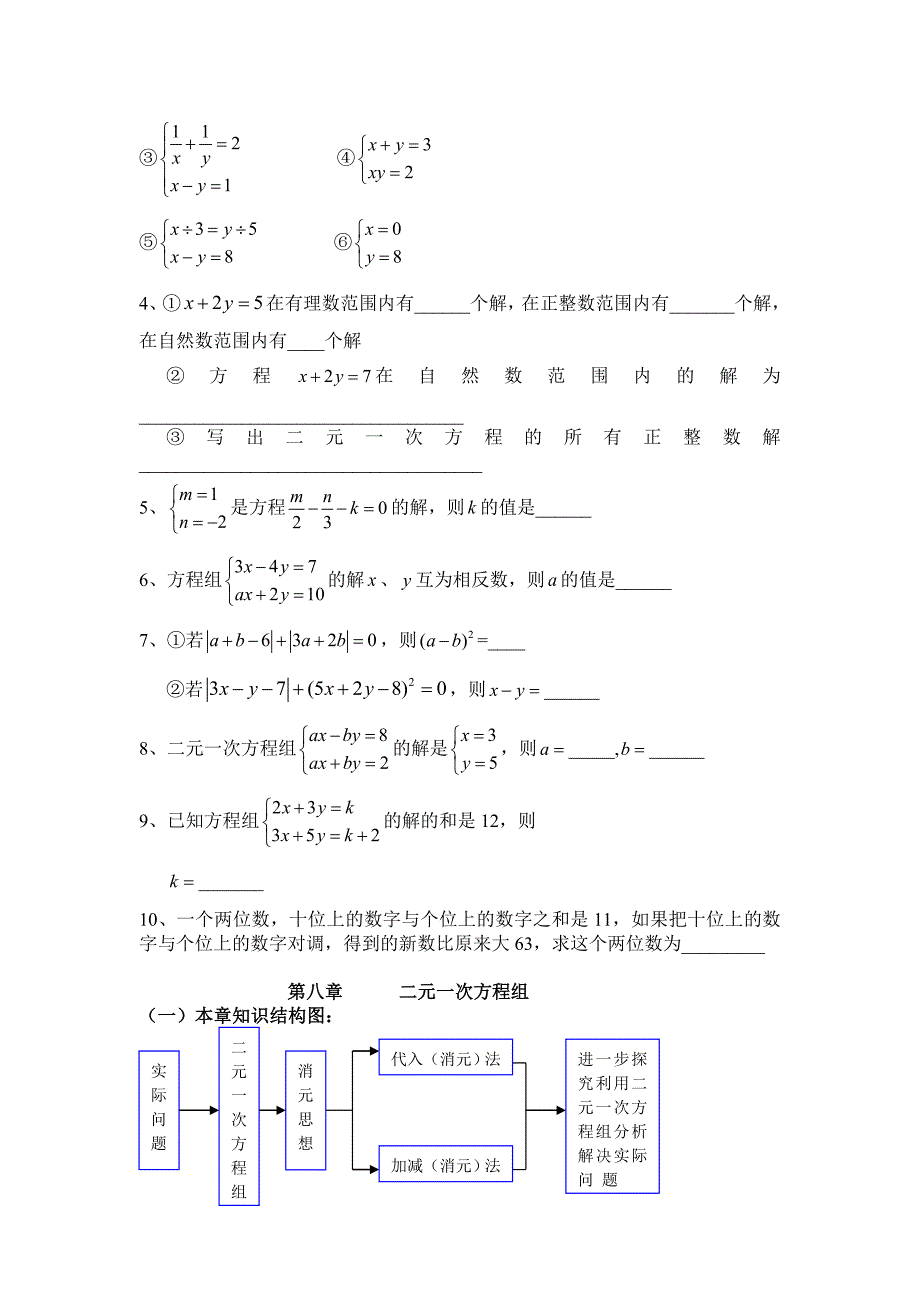 【人教版】七年级下册数学总复习第77课时二元一次方程组_第2页