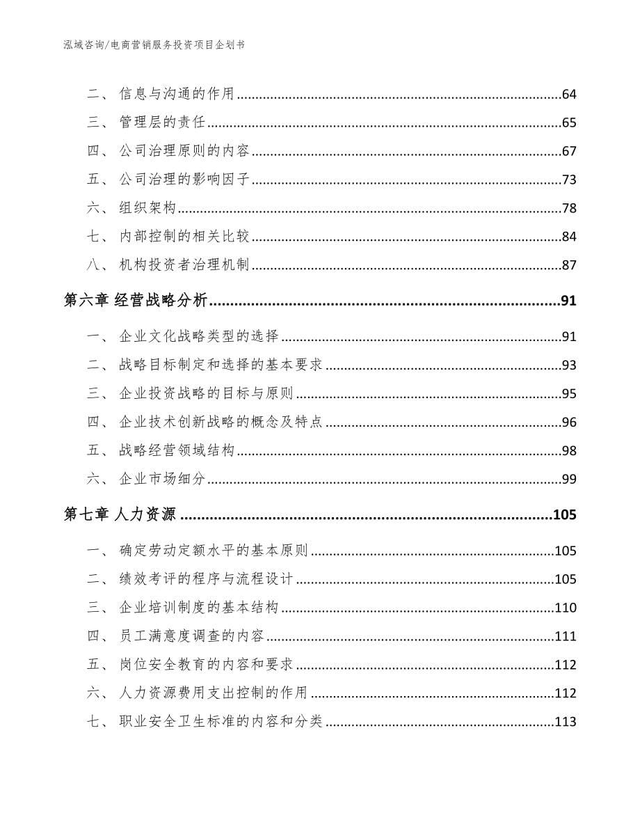 电商营销服务投资项目企划书_第5页