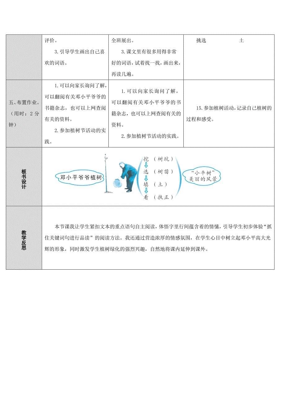 部编版二年级下册第4课《爷爷植树》教学设计.docx_第5页