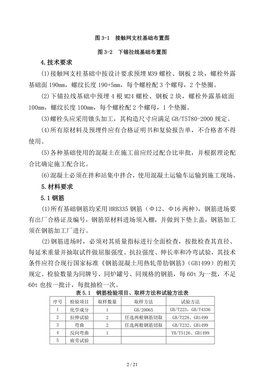 接触网支柱基础施工作业指导书_第4页