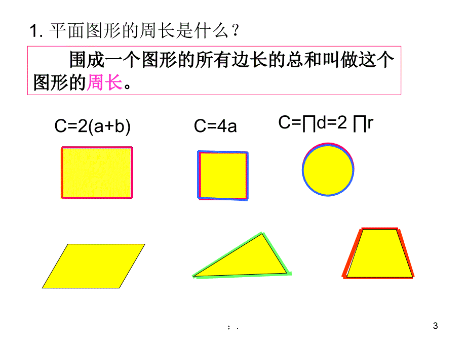 公开课总复习平面图形的周长和面积ppt课件_第3页