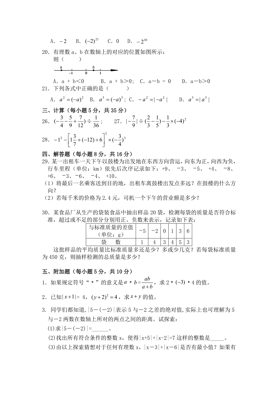 有理数单元检测.doc_第2页