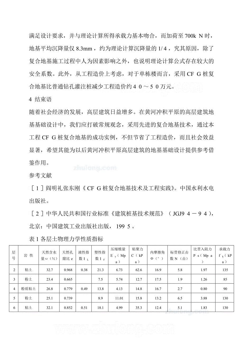 cfg桩复合地基在黄河冲积平原高层建筑中的应用_第5页