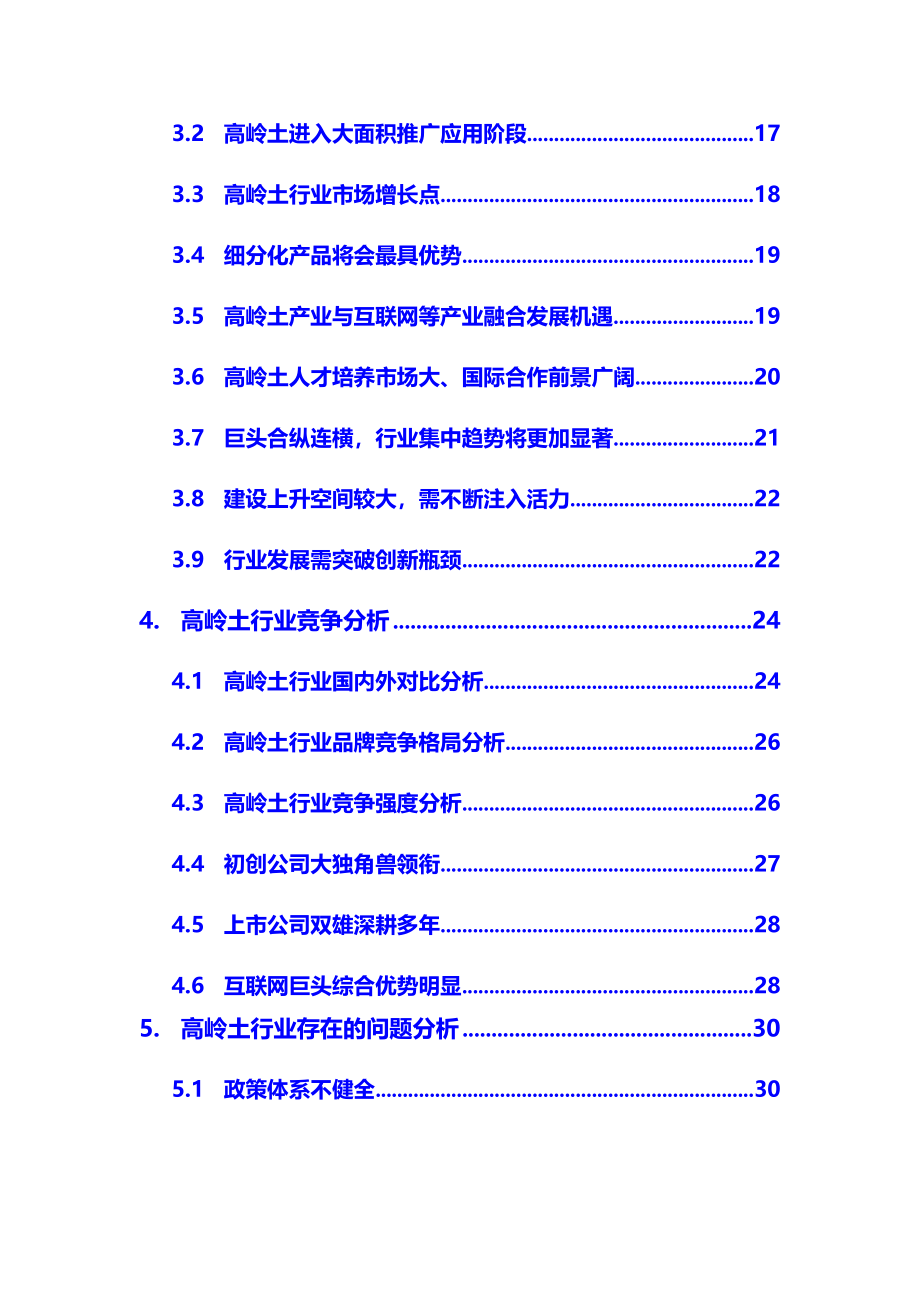 2020年高岭土行业市场研究分析及前景预测报告_第3页