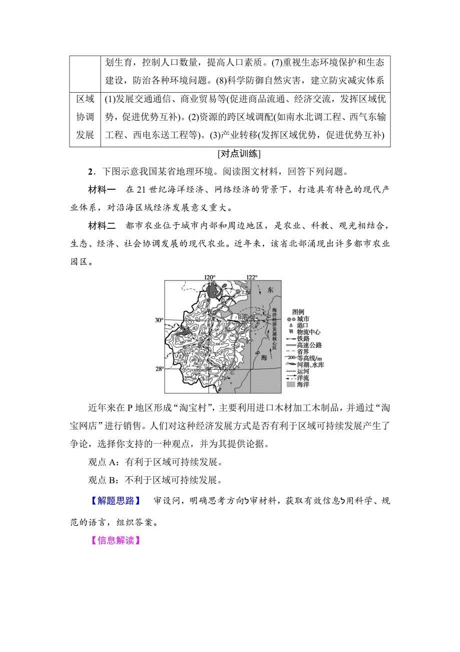 精编高中地理人教版必修二学案：第6章 章末小结与测评 Word版含答案_第5页