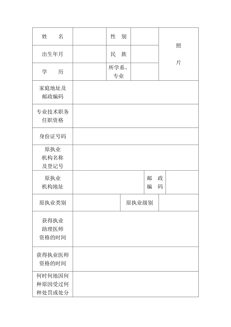 医师变更执业注册申请审核表正式版_第3页