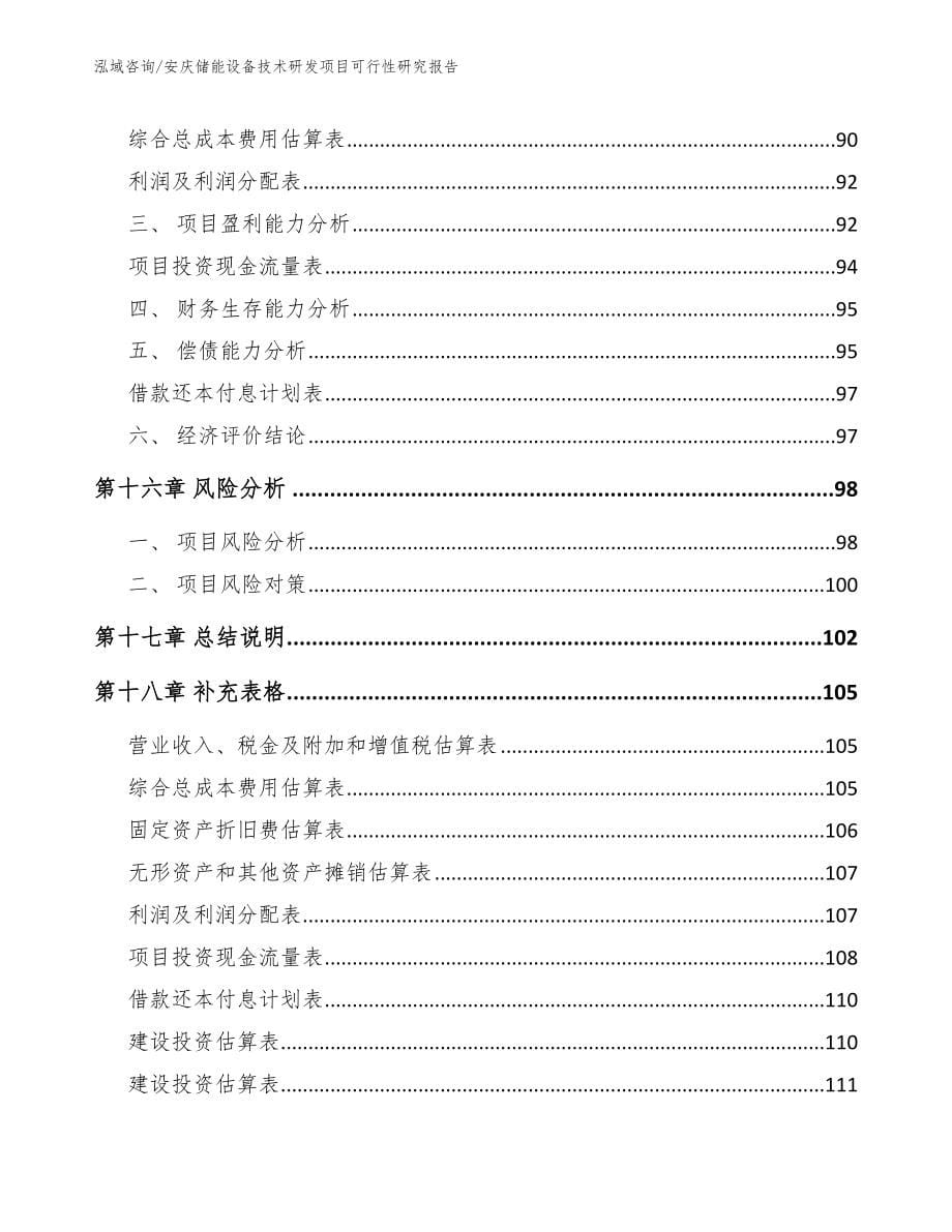 安庆储能设备技术研发项目可行性研究报告_第5页