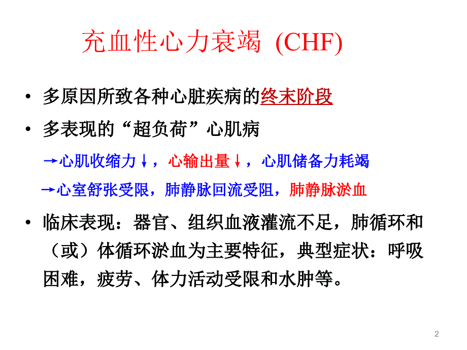 药理学课件：第26章 治疗充血性心力衰竭药物_第2页