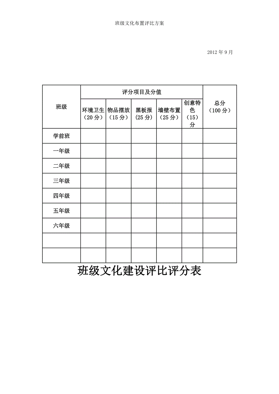 班级文化布置评比方案_第2页