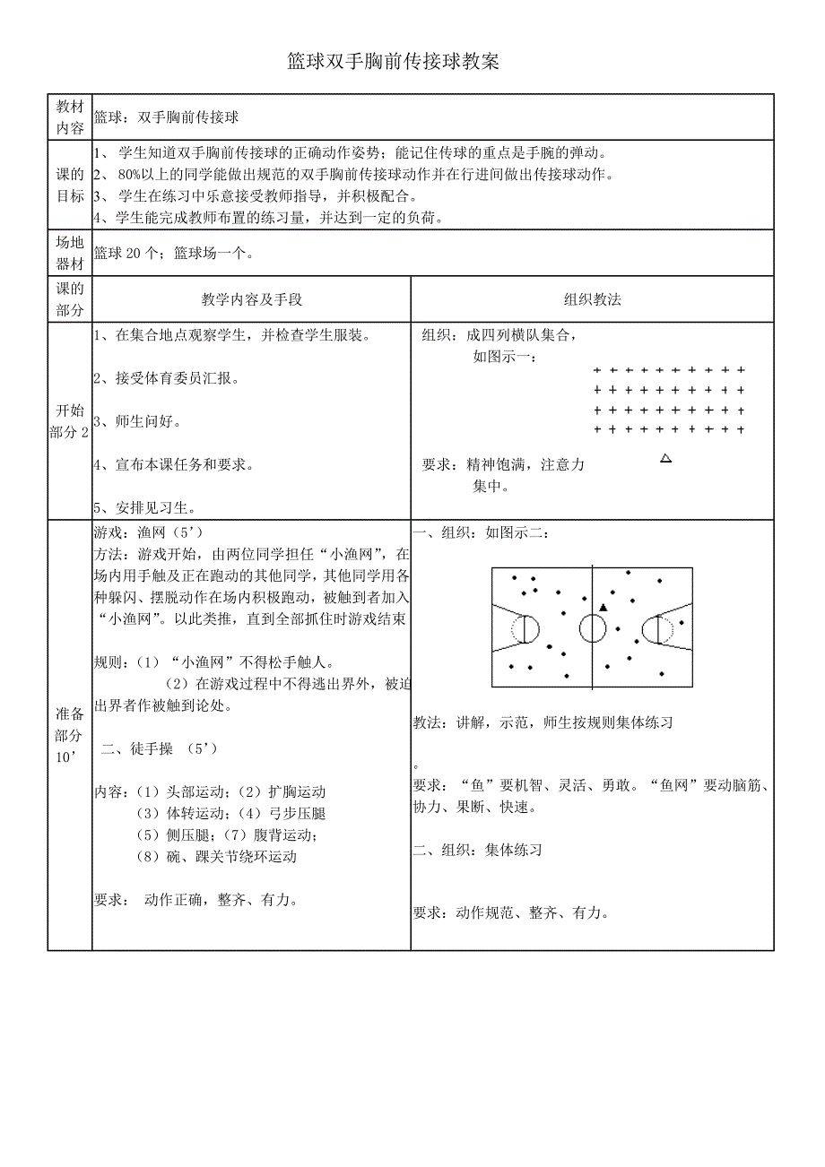 篮球双手胸前传接球教案[3]_第1页