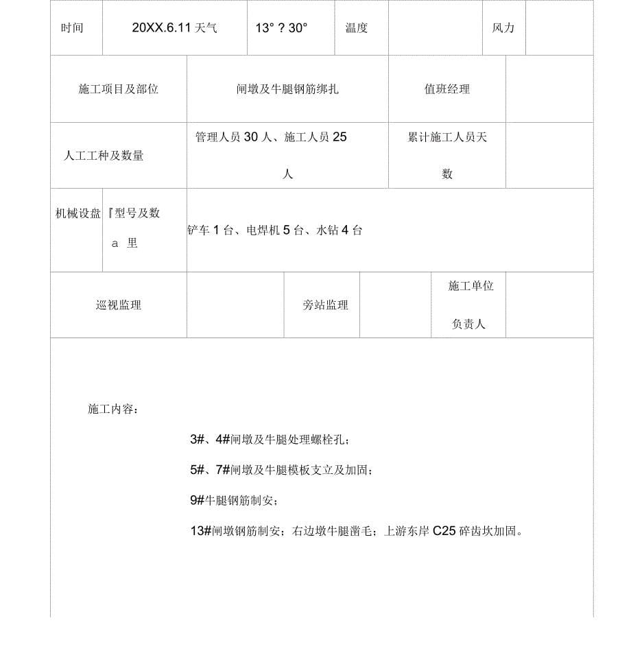 水利施工现场统计表_第5页