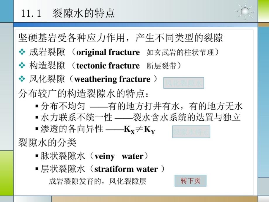 精品水文地质学基础第11章裂隙水图文_第3页