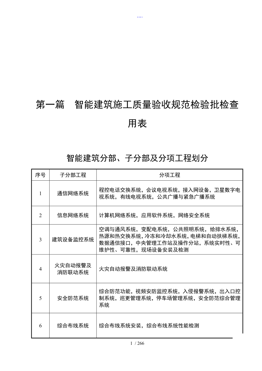 建筑智能化弱电系统验收表格_第1页