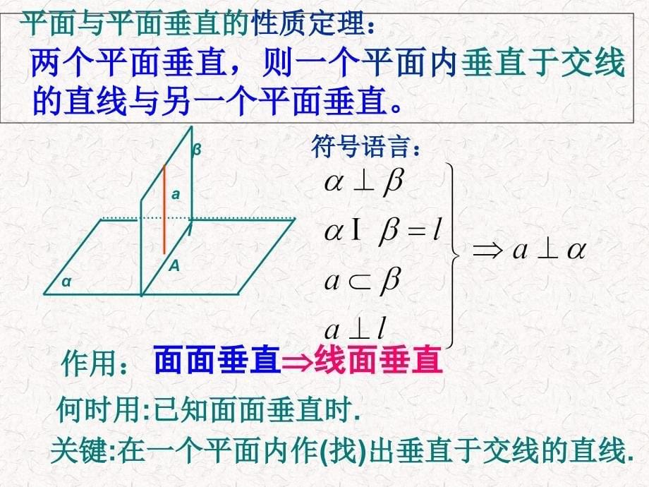 讲课用线面垂直、面面垂直的性质定理_第5页