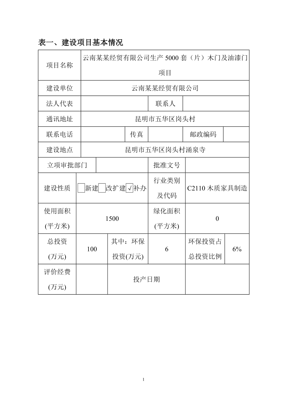 某经贸有限公司年产5000套木门及油漆门项目环境影响报告表.doc_第4页