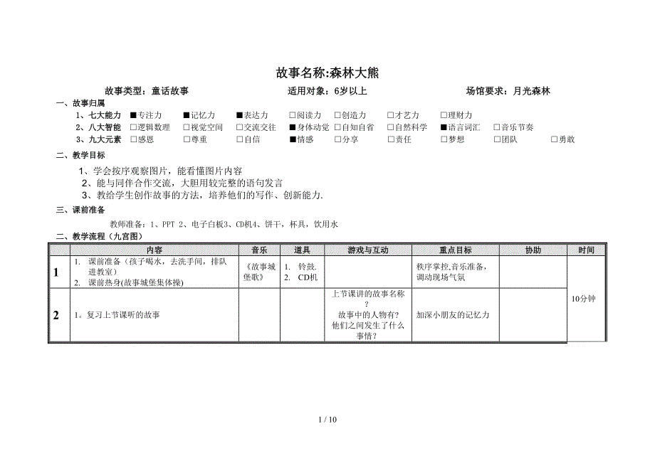 教案 《森林大熊》_第1页