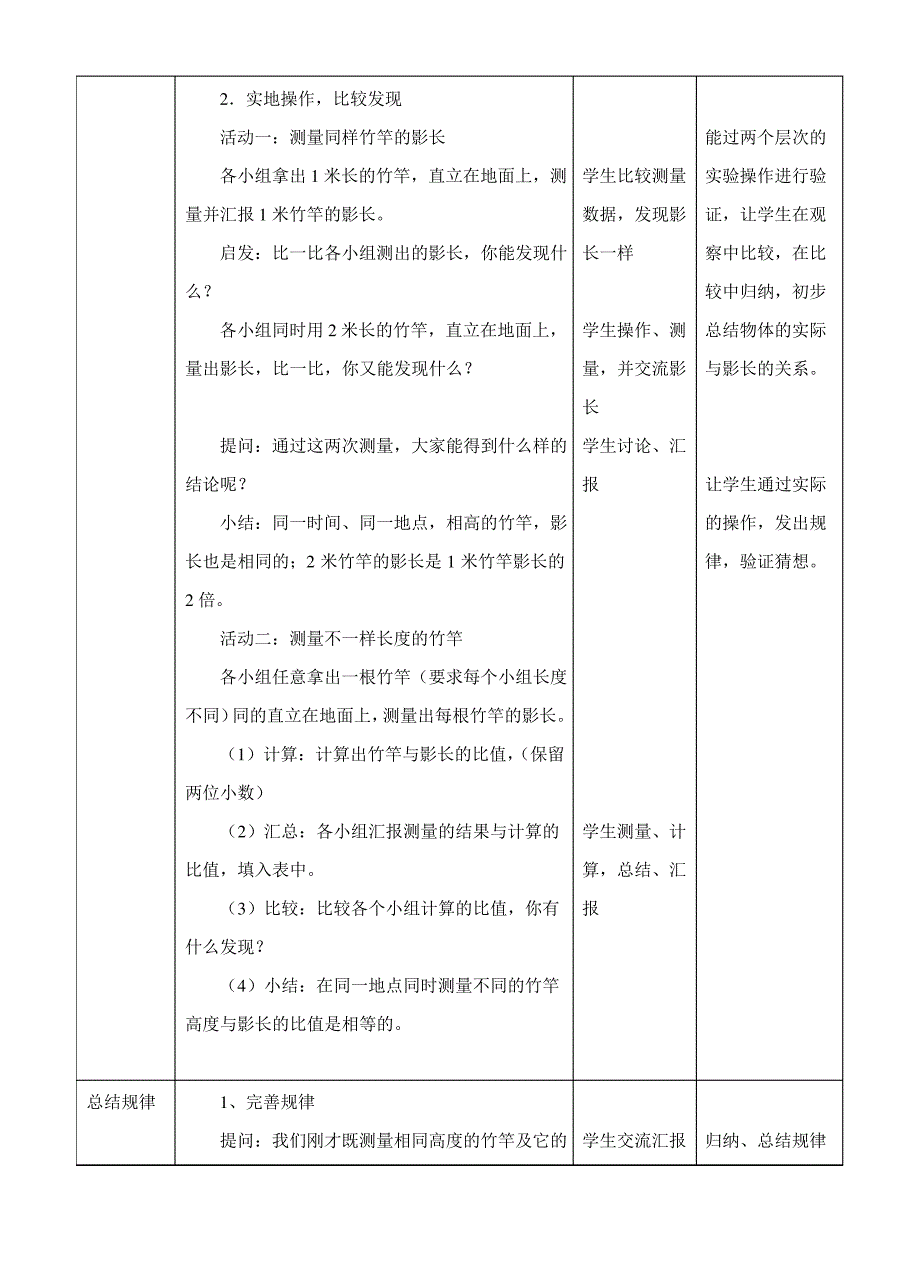 苏教版小学六年级数学下教案《大树有多高》_第2页