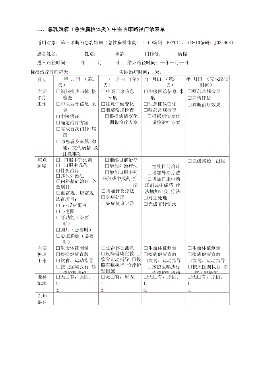 急乳蛾病临床路径实施方案_第5页