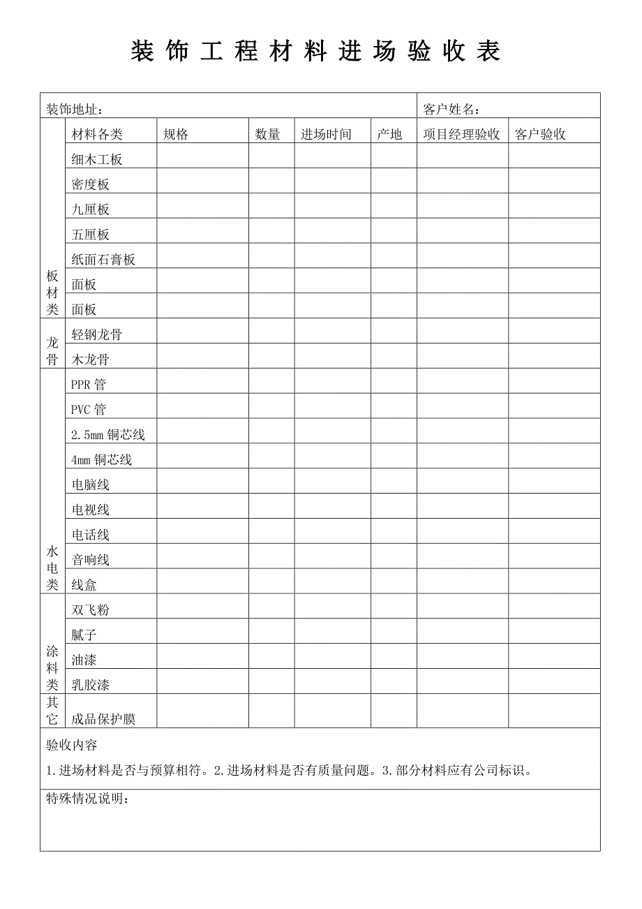 室内家装工程流程验收表_第3页