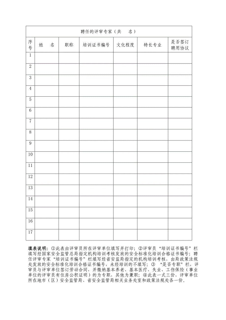 三级安全生产标准化评审单位登记表_第3页