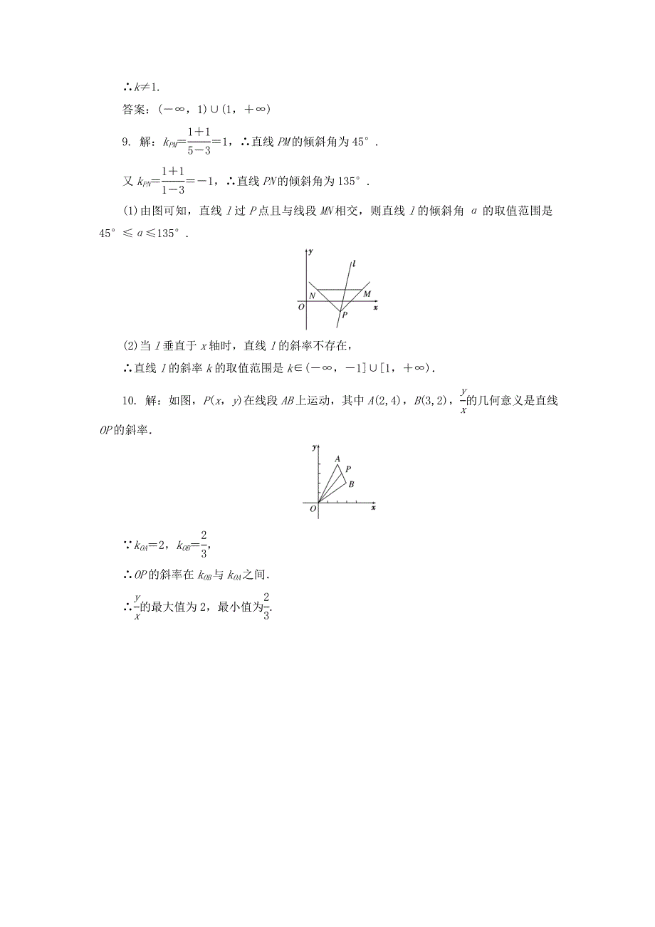 高中数学课下能力提升十四直线的倾斜角和斜率北师大版必修212153122_第3页