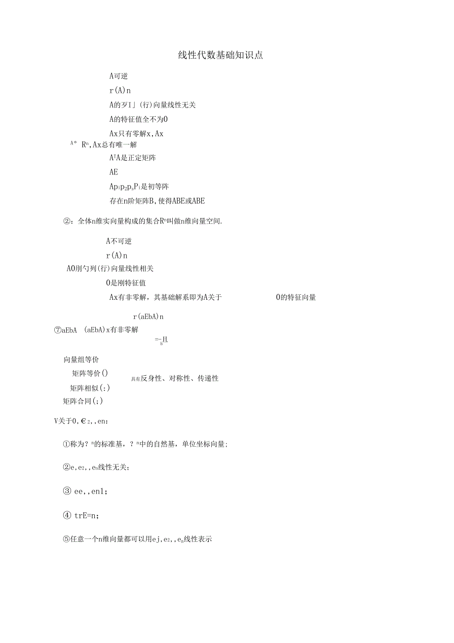 线性代数基础知识点_第1页