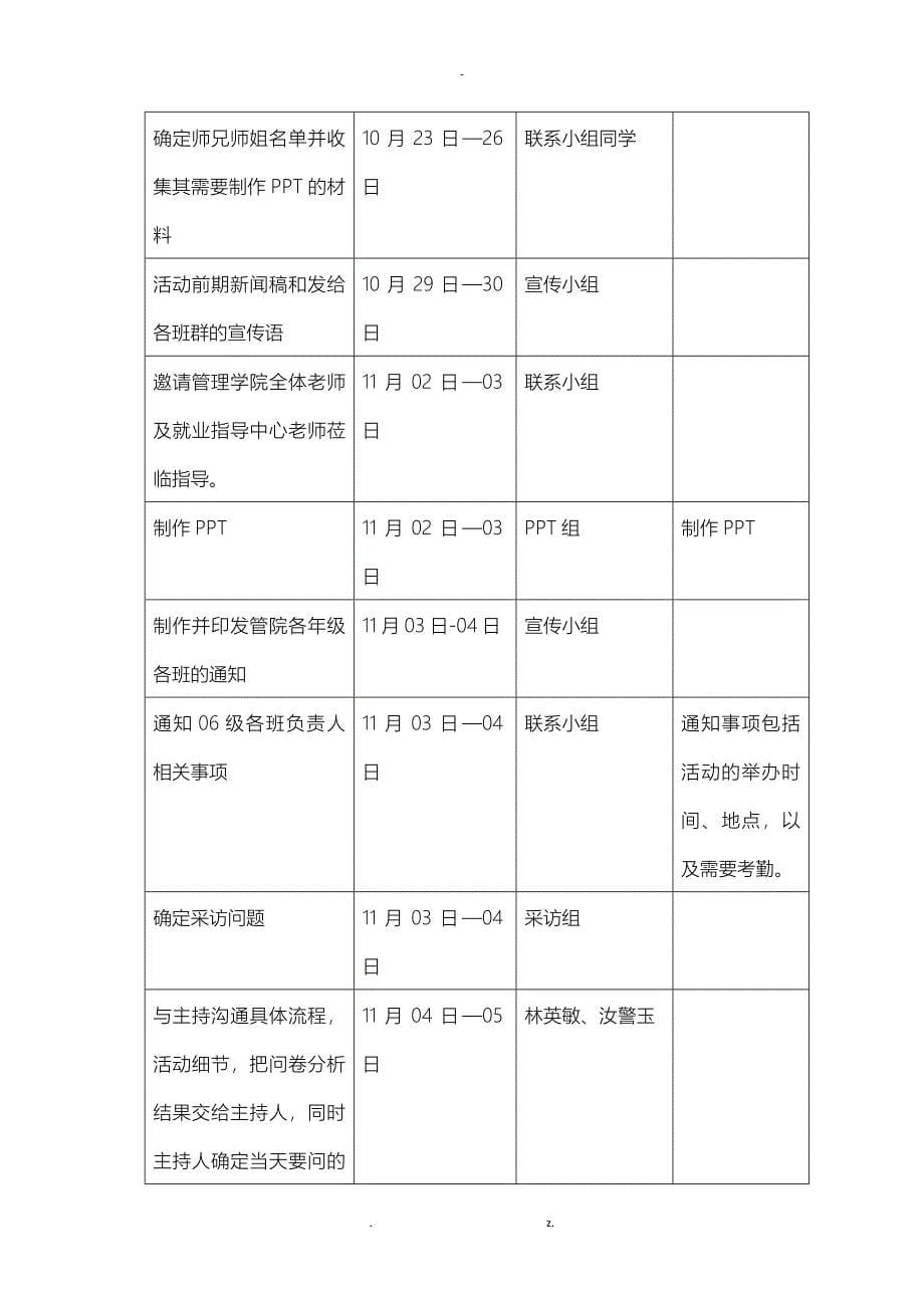 毕业生返校交流会策划_第5页