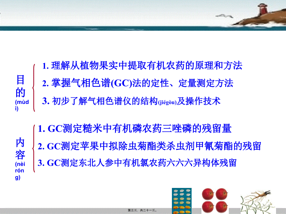 医学专题—植物果实中有机农药的残留测定(精)_第3页