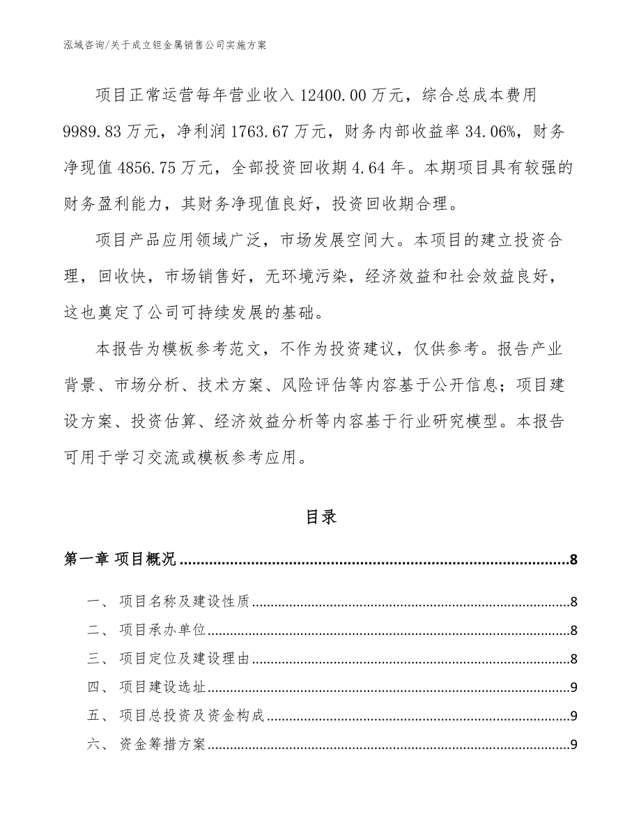 关于成立钽金属销售公司实施方案_第3页