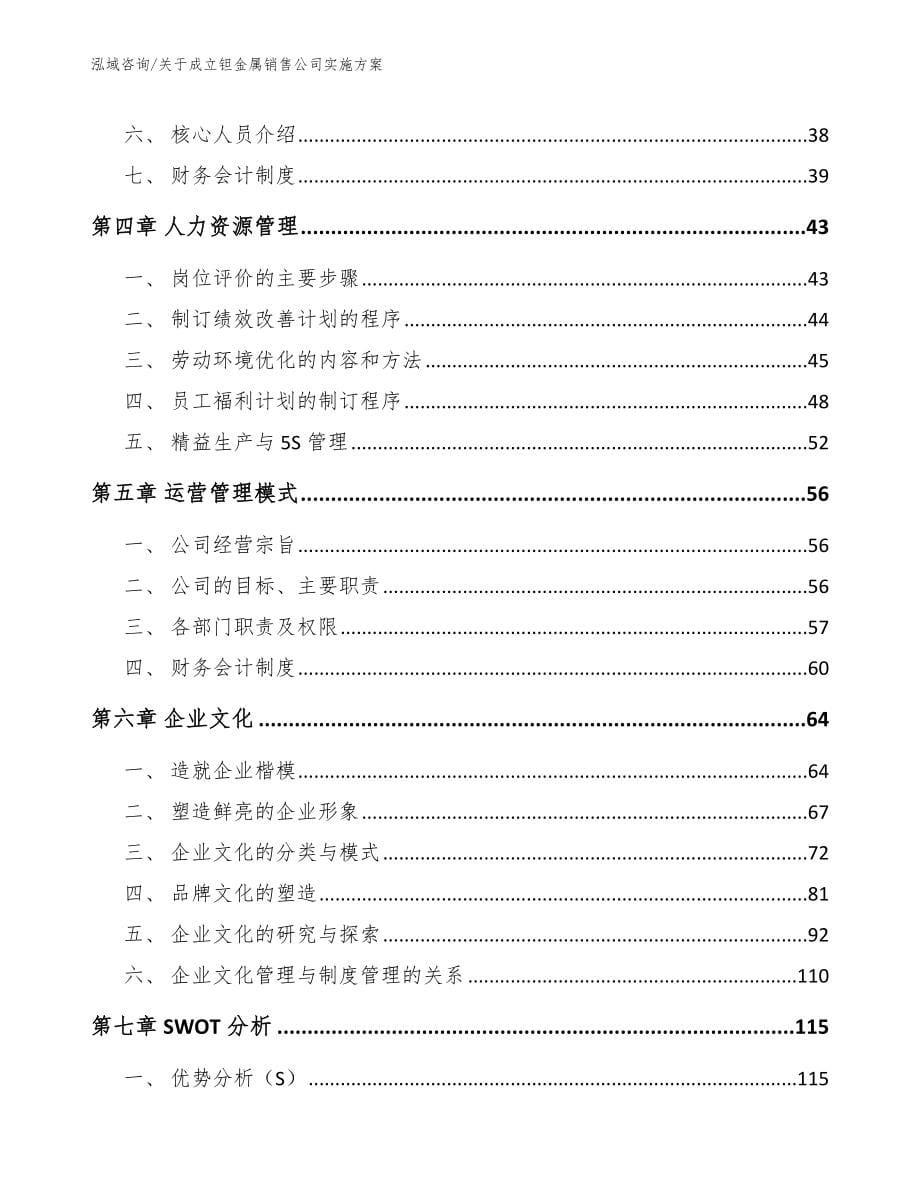 关于成立钽金属销售公司实施方案_第5页