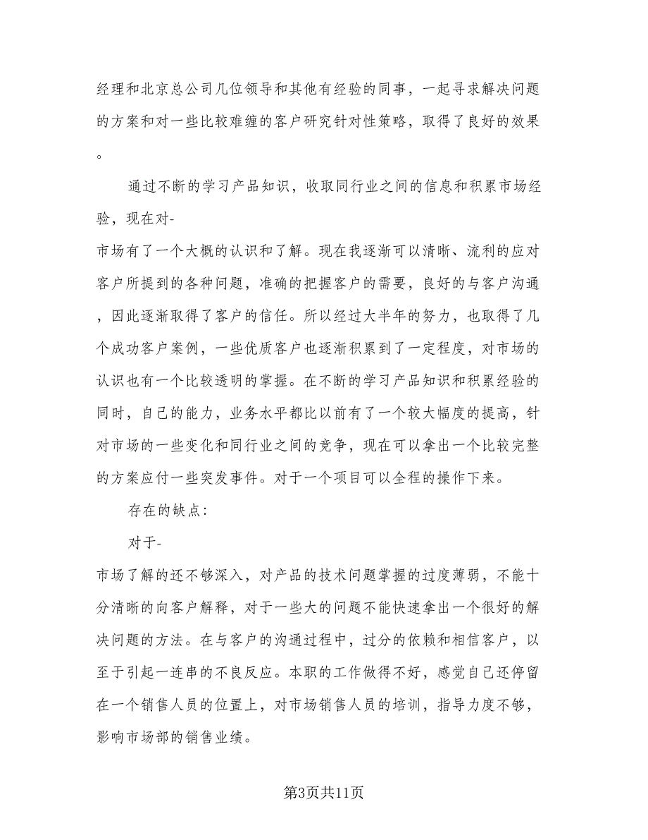 2023销售经理年终总结范文（4篇）.doc_第3页