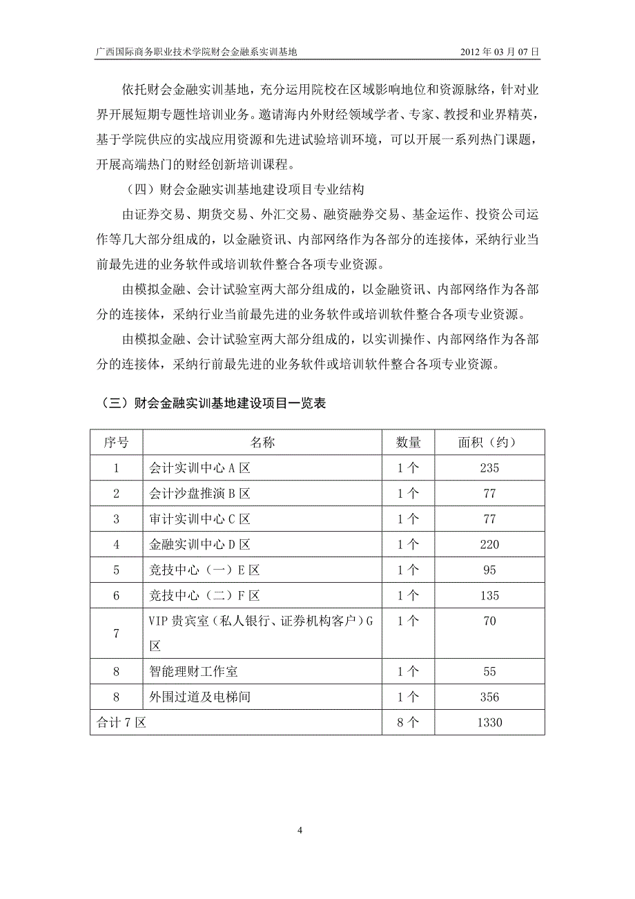 财会金融实训基地建设方案-广西国际商务职业技术学院_第4页