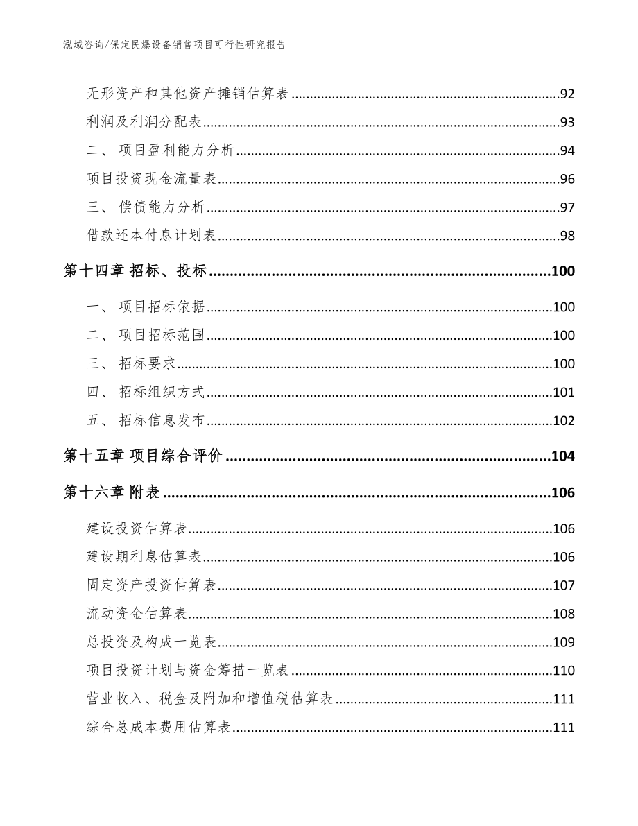 保定民爆设备销售项目可行性研究报告（模板范文）_第5页