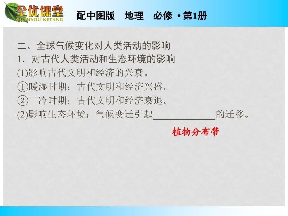 高中地理 第4章 第2节 全球气候变化对人类活动的影响课件 中图版必修1_第5页