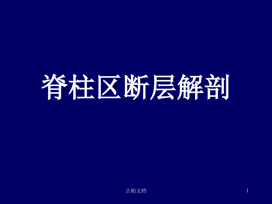 脊柱区断层解剖简行业优课_第1页