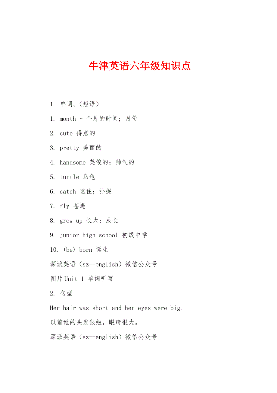 牛津英语六年级知识点.docx_第1页