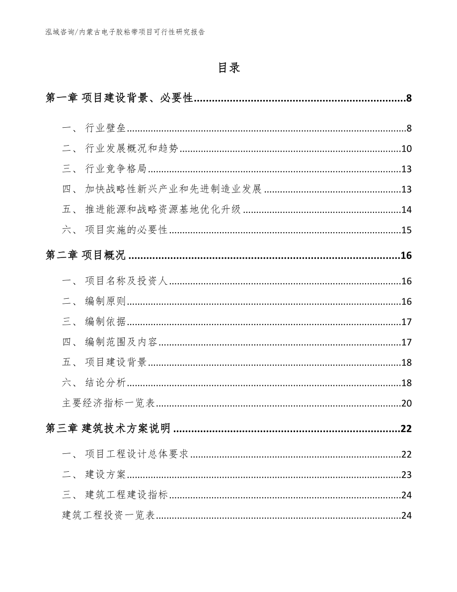 内蒙古电子胶粘带项目可行性研究报告（模板参考）_第2页