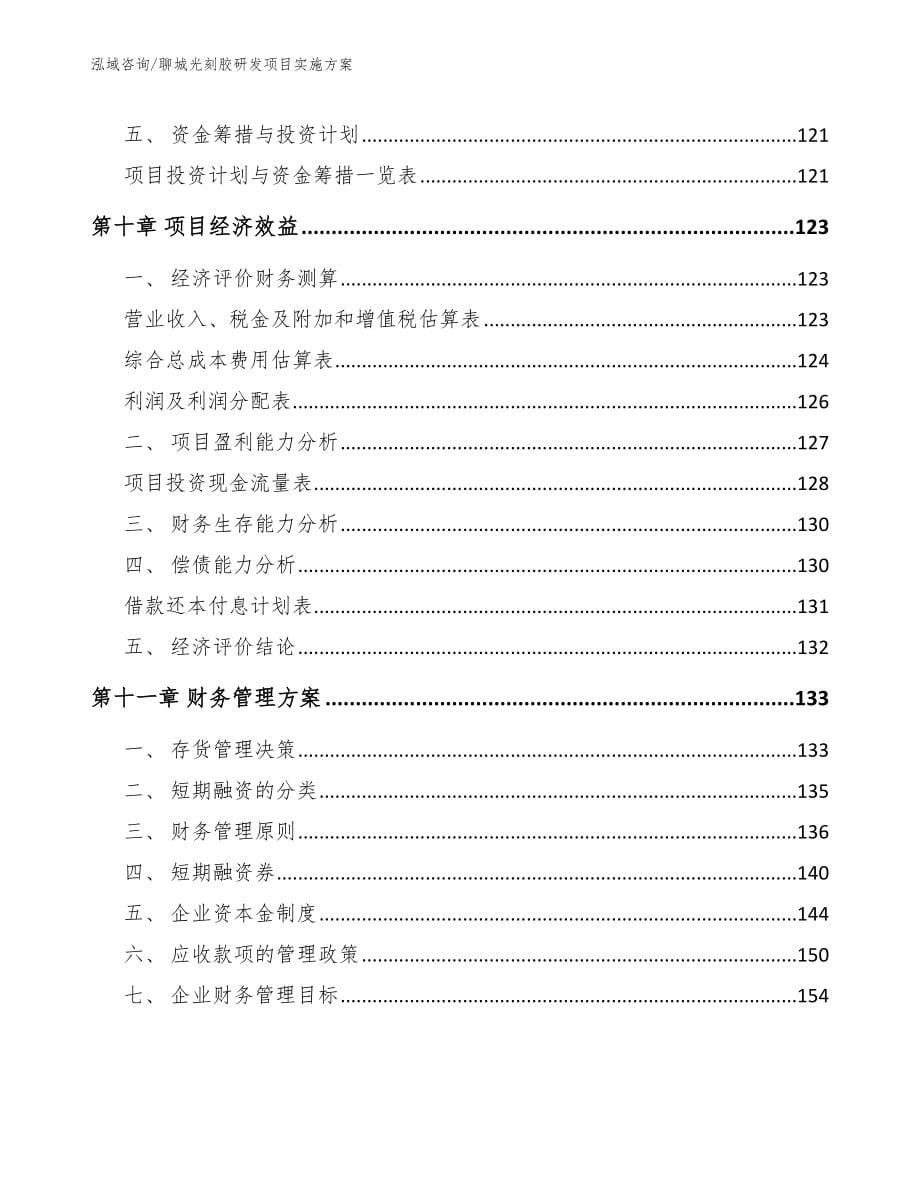 聊城光刻胶研发项目实施方案模板范文_第5页