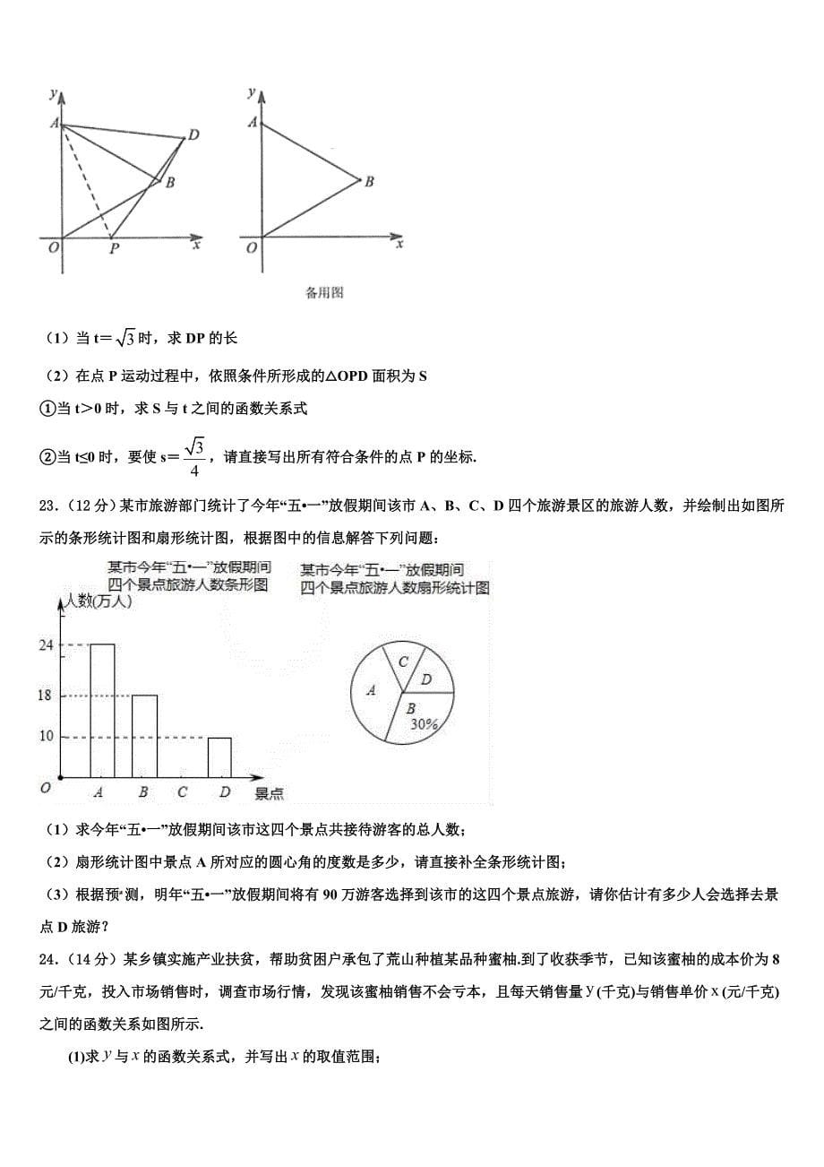 2023学年上海市民办新竹园中学中考三模数学试题(含答案解析）.doc_第5页