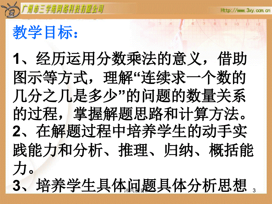 人教版六年级数学上册分数乘法解决问题一PPT课件谷风课堂_第3页