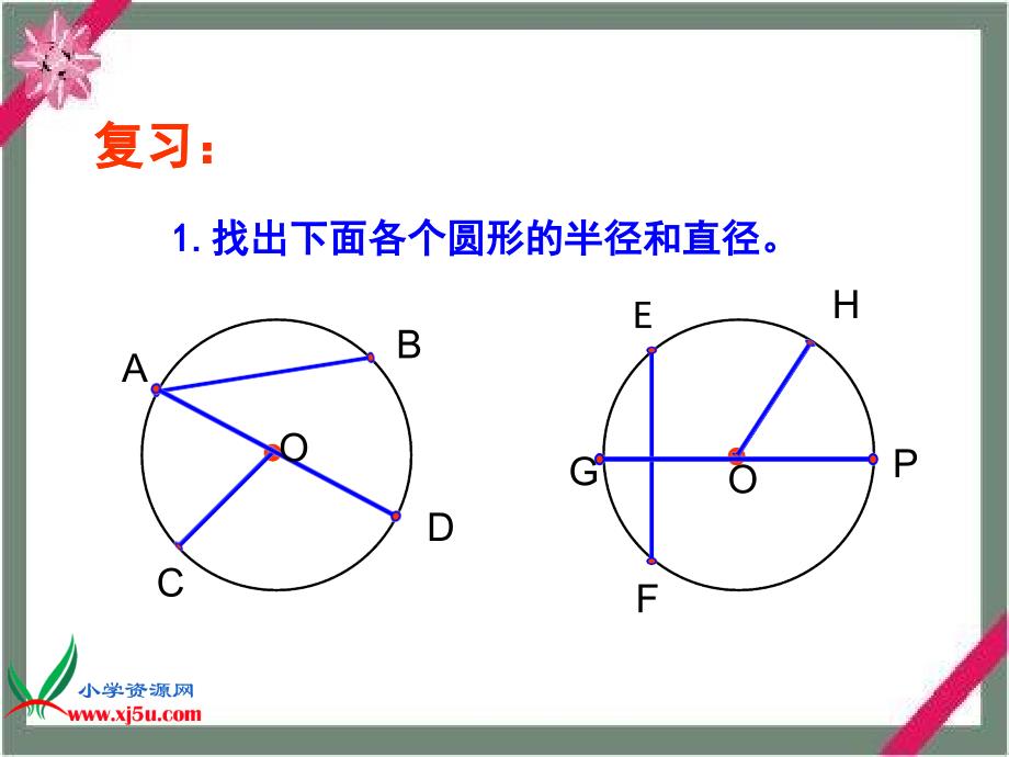 北师大版数学六年级上册《圆的复习》课件_第5页